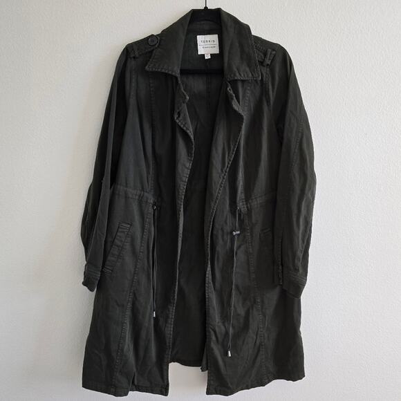 Torrid Dark Green Long Utility Jacket Size 00 – Military, Cargo - Picture 1 of 10